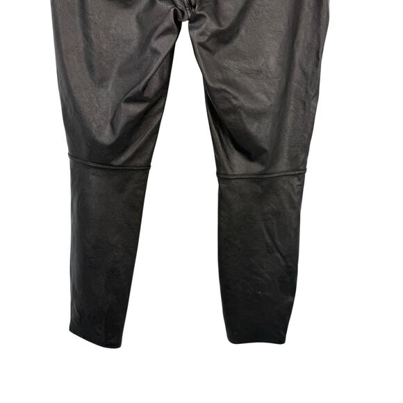 Spanx Faux Leather Like Ankle Skinny Jeans Brown Women size Small Petite 20282Q - Picture 6 of 14